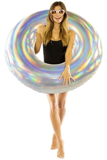 Amazon Has Glittery Holographic Pool Floats And My