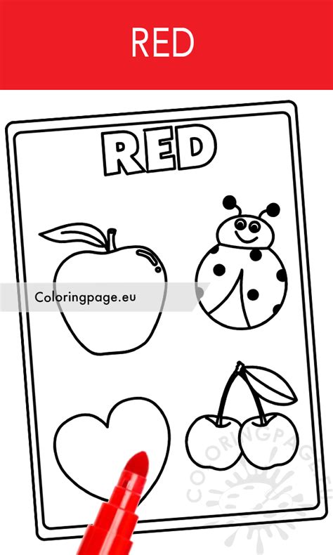 red  coloring page coloring page