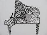 Piano Zentangle Grand Clip Fry Traced Jacki Brewer Grande Call Found Patterns Tangled Gave Zias Who sketch template
