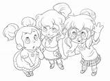 Chipettes Coloring Pages Alvin Pimmy Musa Deviantart Cartoons sketch template