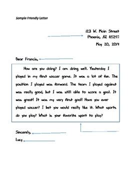 sample friendly letter  cristina schubert teachers pay teachers