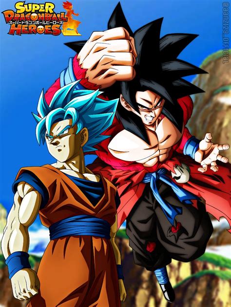 Son Goku Ssj Blue Vs Ssj4 Dragon Ball Heroes By