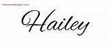 Hailey Cursive Name Harley Tattoo Designs Names Girl Graphic Lettering Freenamedesigns sketch template