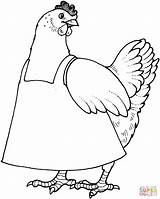 Coloring Pages Hen Chicken Printable Drawing Crafts Cooking sketch template