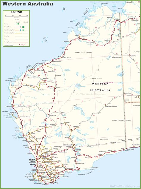 western australia wa state roads map  aus wall chart print premium poster shop  authentic