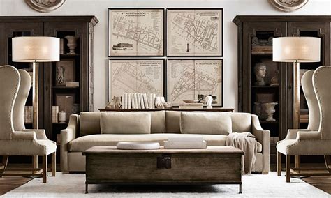 amazing living rooms inspired  restoration hardware