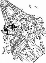 Coloring Pages Pirates Caribbean sketch template