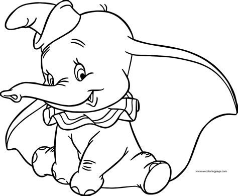 dumbo cute coloring pages  wecoloringpagecom