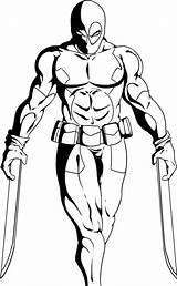Coloring Pages Deathstroke Library Clipart Deadpool sketch template