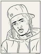 Coloring Rapper Nipsey Hussle Sketch Juxtapoz Tupac Stencil Stencils sketch template