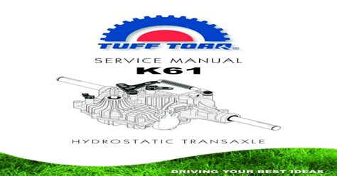 tuff torq  transmission manual  document