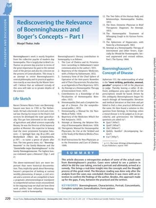 boenninghausen  boger concepts