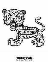 Clemson Tigers sketch template