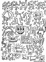 Haring Keith Adultos Colorir Relaxar Coloriages Adulti Justcolor Malbuch Erwachsene Basquiat Warhol Adultes Omini 2206 Difficiles Imprimer Desenhos Ausmalbilder Jecolorie sketch template