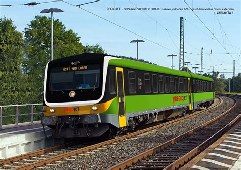 dopravacz misto zlutych vlaku zelene regiojet ukazal podobu souprav