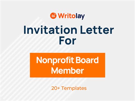 nonprofit board member invitation letter templates writolay