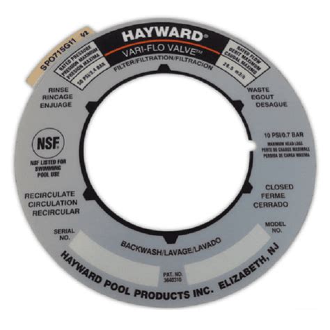 silver hayward replacement sand filter valve label walmartcom