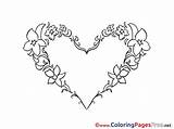 Coloring Valentine Sheets Flowers Printable Heart Sheet Title sketch template