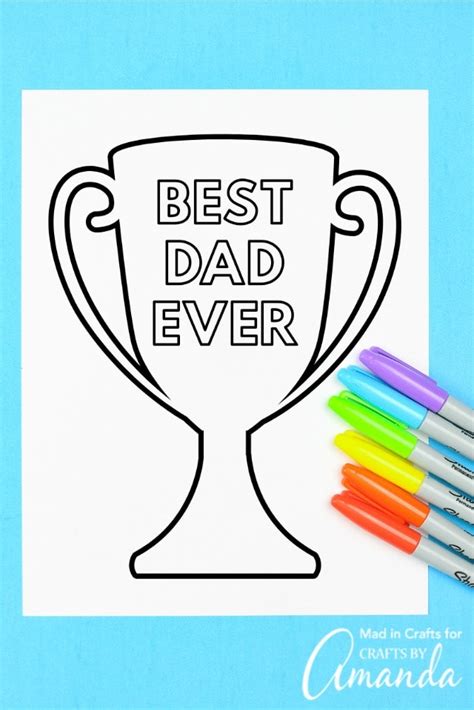 fathers day printable trophy templates