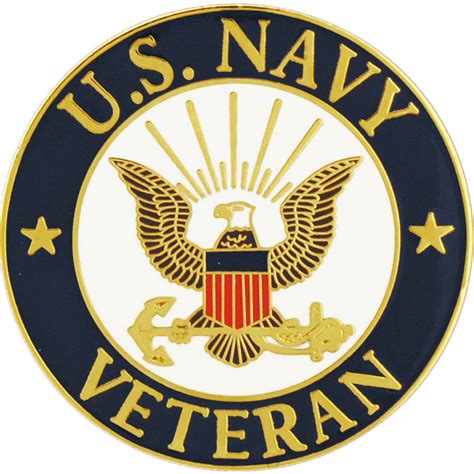 navy logo veteran pin   inches ebay