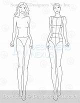 Female Template Croqui Fashion Figure Model Designersnexus Catwalk Group sketch template