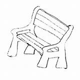 Bench Clipart Clip Cliparts Library Park sketch template