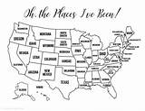 Map States Coloring United Printable Usa Travel Maps Pages Journal Bullet State Kids Printables Mind Notebook Template Planner Mapping Travelers sketch template