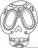 Dia Muertos Los Coloring Pages Skulls Getcolorings Skull Printable sketch template
