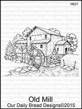 Mill Watermill sketch template