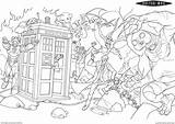 Coloring Pages Doctor Who Visit sketch template
