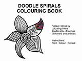 Doodle Spirals Book Templates Colouring Games Fun sketch template