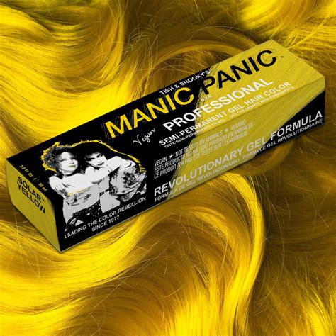 solar yellow professional gel semi permanent hair color tish snookys manic panic