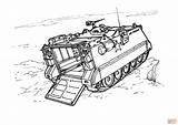 Coloring Tank Pages Printable Amphibious Army Armored Online Carrier M113 Personnel Kids Vehicles Categories Super sketch template