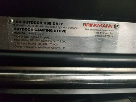 portable brinkmann two burner outdoor propane stove with griddle and case