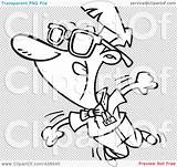Clip Nerdy Dancing Outline Illustration Cartoon Man Rf Royalty Toonaday sketch template