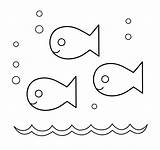 Coloring Fish Cute Pages Clipart Clip Outline Line Drawing Simple Cliparts Goldfish Easy Template Fishies Sea Kids Printable Swimming Cartoon sketch template