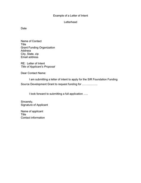 letter  intent  template