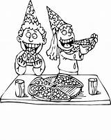 Pizza Coloring Bestcoloringpagesforkids sketch template