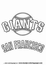 Coloring Pages Giants Francisco San Logo Baseball Mlb Sacramento Kings Maatjes Sports sketch template