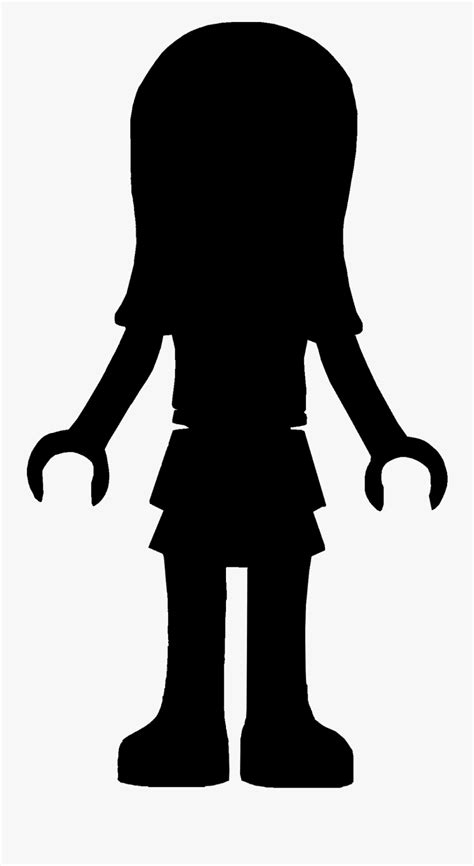 lego figur silhouette girl  transparent clipart clipartkey