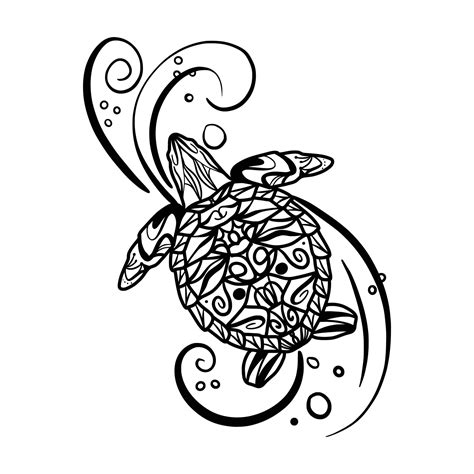 turtle mandala coloring pages