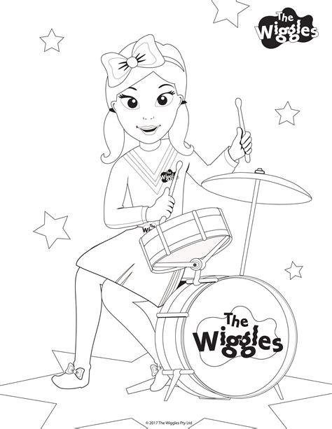 wiggles activity color emma  drummer