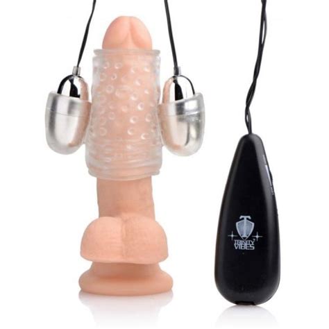 Dual Vibrating Penis Sheath Clear Sex Toys And Adult Novelties