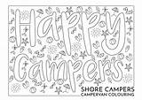 Campers Colouring sketch template