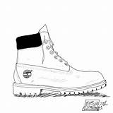 Timberland Drawing Boots Sketch Template Coloring sketch template