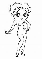 Coloring Betty Boop Pages Kids Girls Printable Drawings Cartoon Staying 4kids sketch template