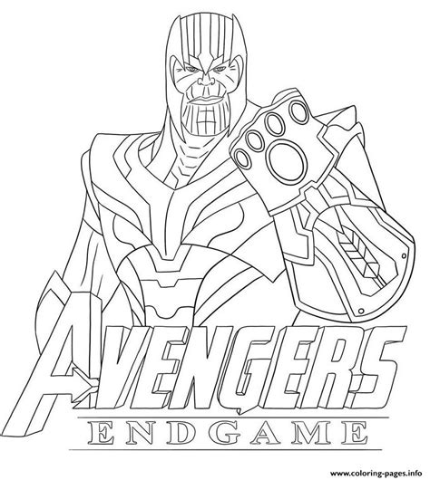 print  amazing coloring page thanos avengers endgame