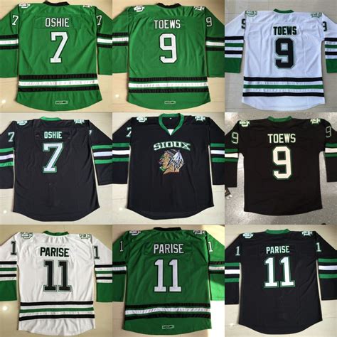 fighting sioux jersey mens blank  tj oshie  jonathan toews  zach parise fighting sioux