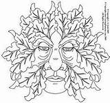 Wood Patterns Carving Green Man Pyrography Burning Template Coloring Drawing Glass Greenman Leather Choose Board Spirits Engraving Line sketch template