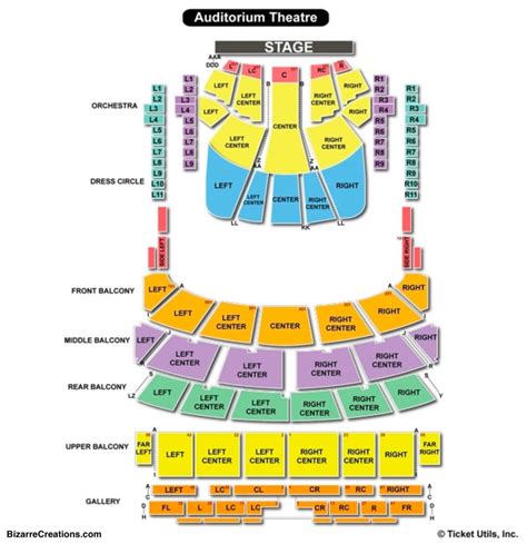 auditorium theatre seating chart seating charts
